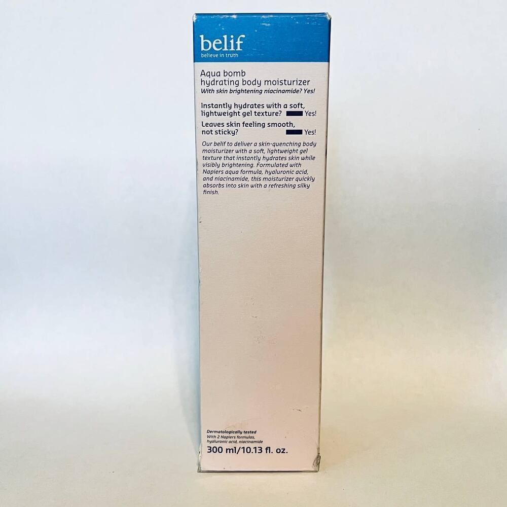 New Belif Aqua Bomb Hydrating Body Moisturizer 10.13 oz Imperfect Box